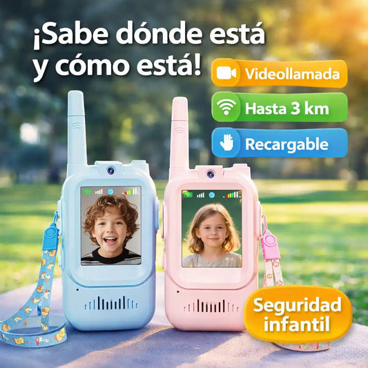 Walkie Kids®  –  con Videollamada Infantil para Seguridad y Tranquilidad