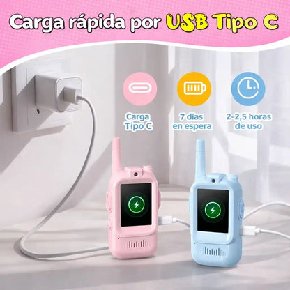 Walkie Kids®  –  con Videollamada Infantil para Seguridad y Tranquilidad