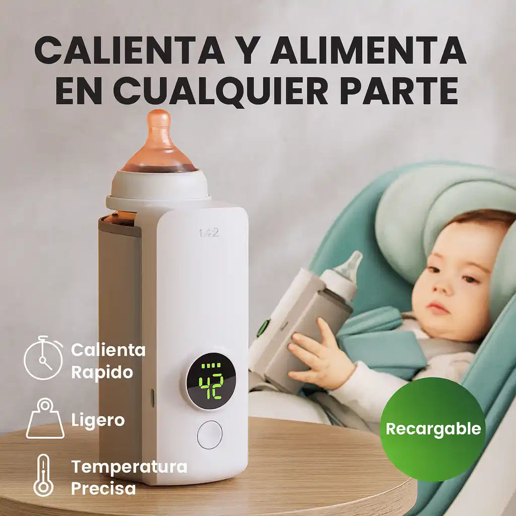 Warmy™ Calentador de Biberón Recargable — Temperatura perfecta para tu bebé