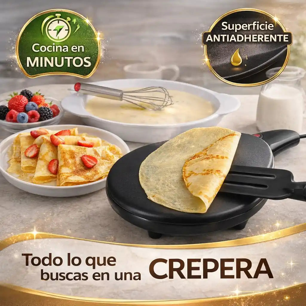 CrepeJoy® Sokany – Máquina para Crepes Eléctrica + 3 Obsequios