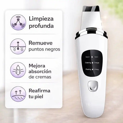SkinGlow™ Espátula Ultrasónica Facial + Rodillo de Hielo GRATIS
