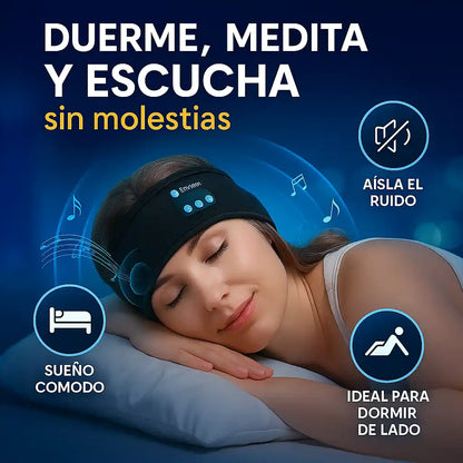 DreamBeats® Diadema Bluetooth Inalámbrica – Duerme, medita y escucha tu música