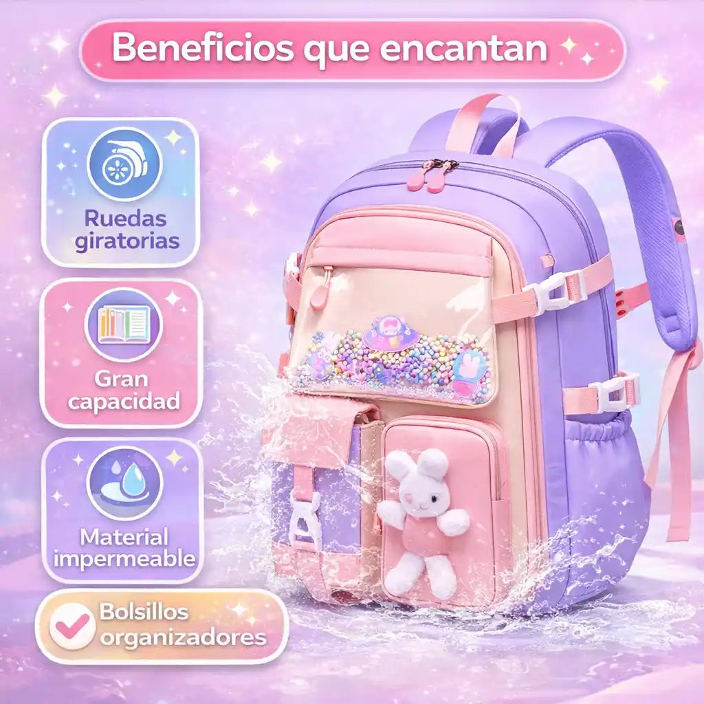 BunnyBag® — Maleta Kawaii para Niñas | perfecta para el primer día de clase de la princesa