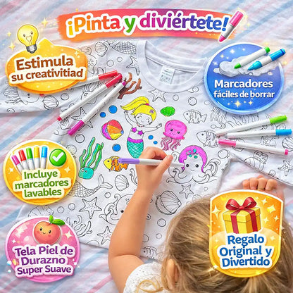 CreativeDream™ – Pijama Coloreable para Niños | Diversión creativa antes de dormir