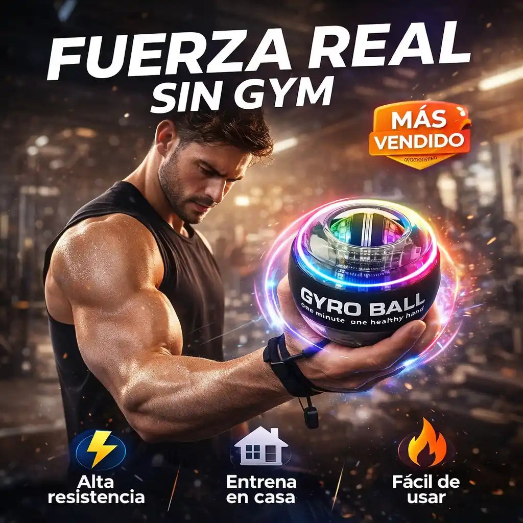 GyroForce™ | Bola Giroscópica de Entrenamiento – Mejora tu fuerza sin ir al gym