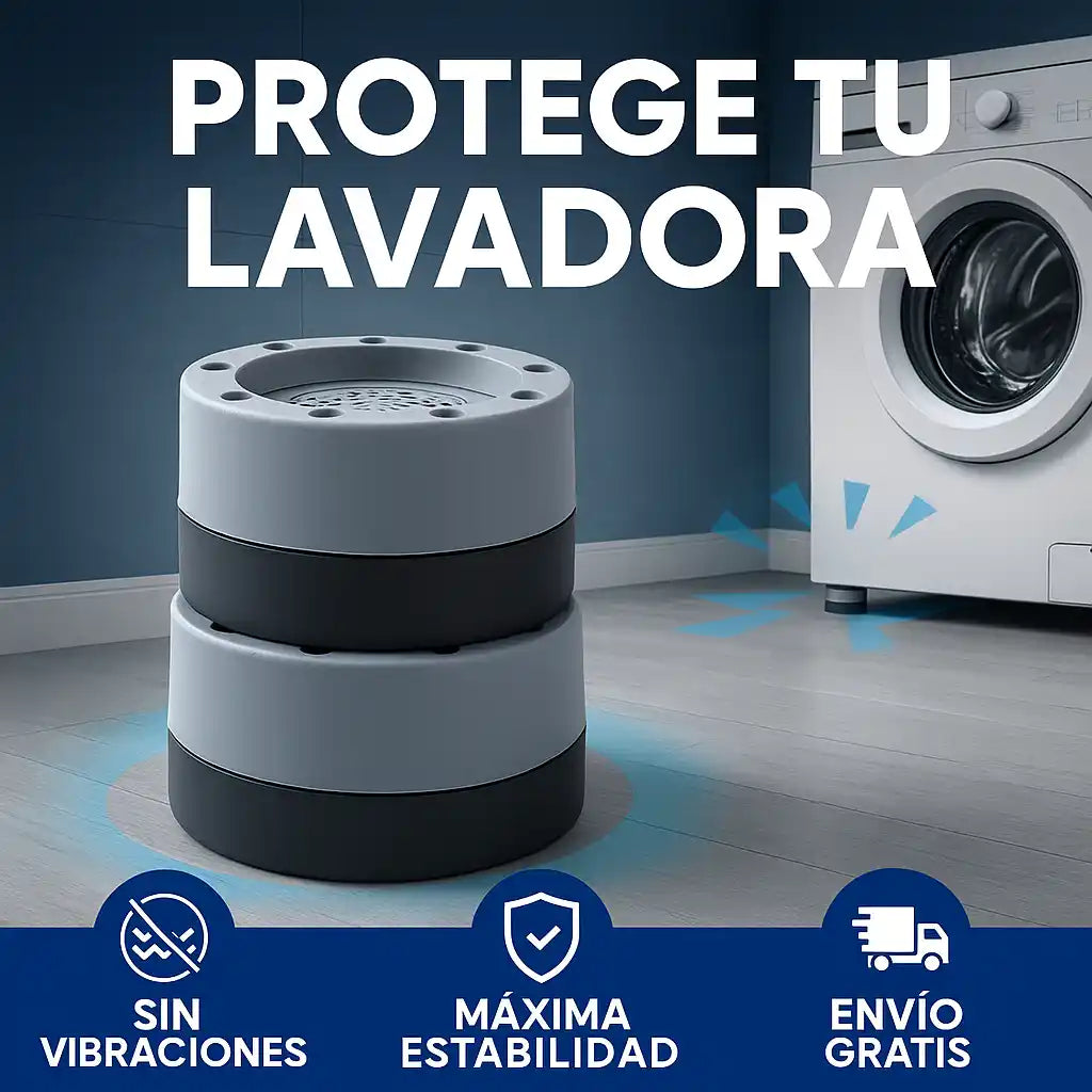 WashMate® Almohadillas Antivibración – Protege tu Lavadora y Secadora
