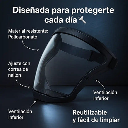 SafeShield® – Máscara Protectora Facial Antiempañante