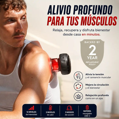 CupRelief™ | Masajeador Ventosa Eléctrico 4 en 1 para Relajación y Bienestar Muscular