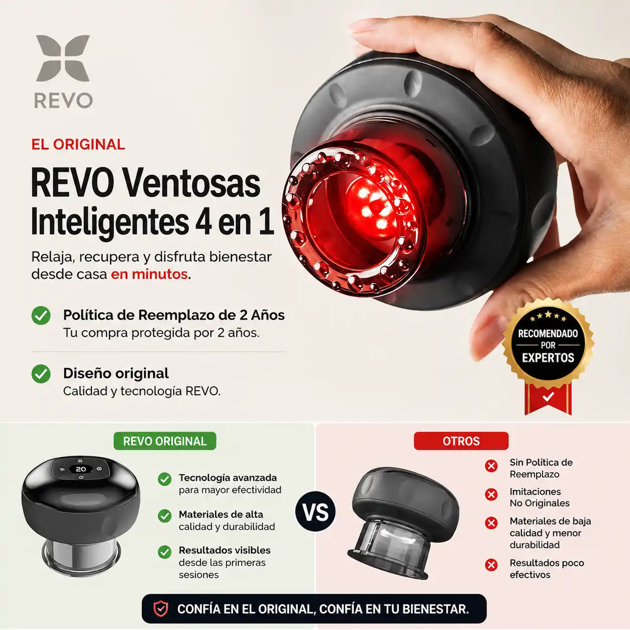CupRelief™ | Masajeador Ventosa Eléctrico 4 en 1 para Relajación y Bienestar Muscular