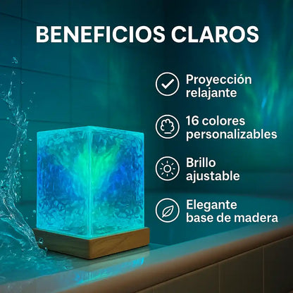 AuroraGlow™ – Lámpara de Auroras Boreales