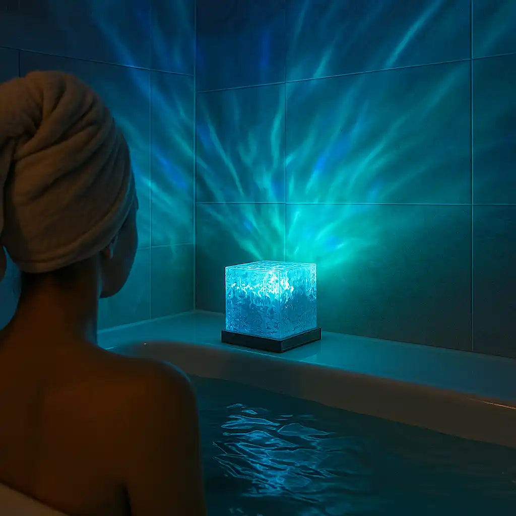 AuroraGlow™ – Lámpara de Auroras Boreales
