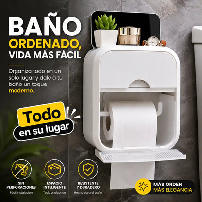 BathKeep™ Soporte Organizador para Papel Higiénico | Mantén tu baño ordenado y elegante en un solo lugar