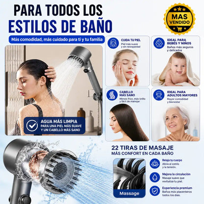 HydroCare™ Ducha con Filtro Purificante | Cuida tu piel y cabello