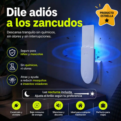 MosqFree™ | Enchufe Mata Moscos | Descansa más tranquilo sin químicos