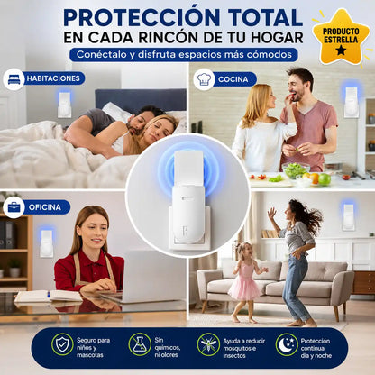 MosqFree™ | Enchufe Mata Moscos | Descansa más tranquilo sin químicos