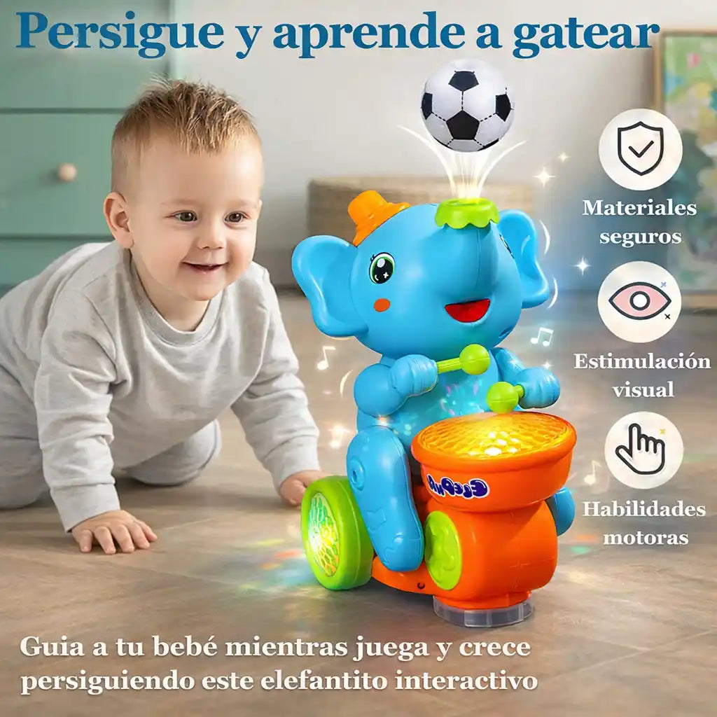 SmartCrawl™ Elefante Didáctico Interactivo | Diversión que estimula el gateo de tu bebé