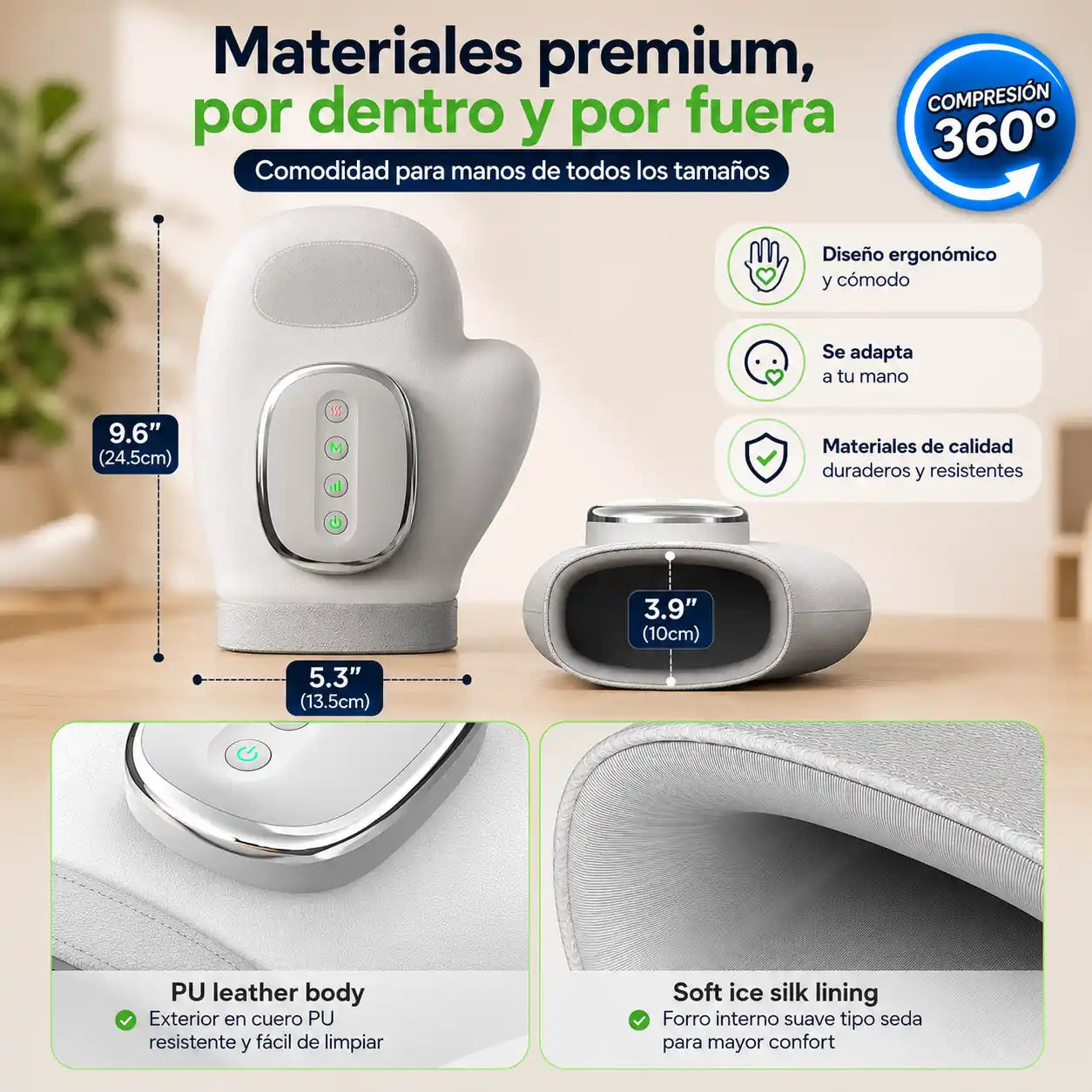 HandRelief™ | Guante de Masaje Térmico para Manos con Compresión 360°