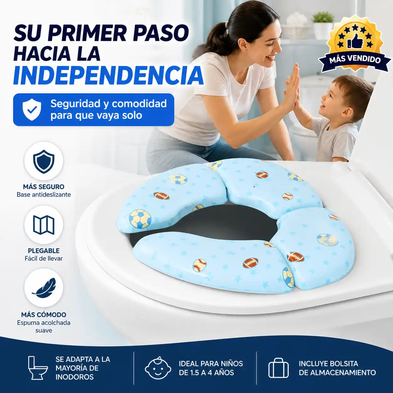 SafeStep™ Reductor de Baño para niños | para que tu pequeño vaya solo
