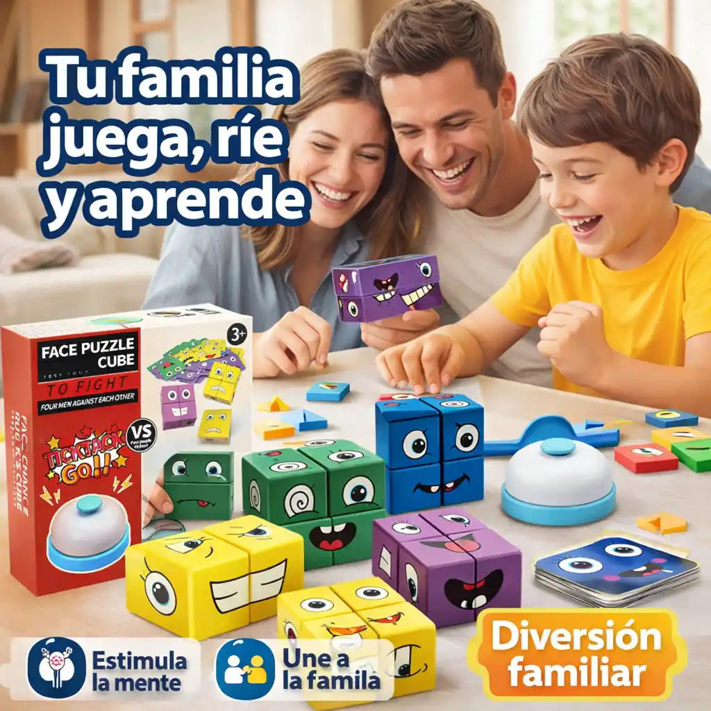 FacePuzzle™ – Cubos de Expresiones | Un juego familiar que estimula la mente