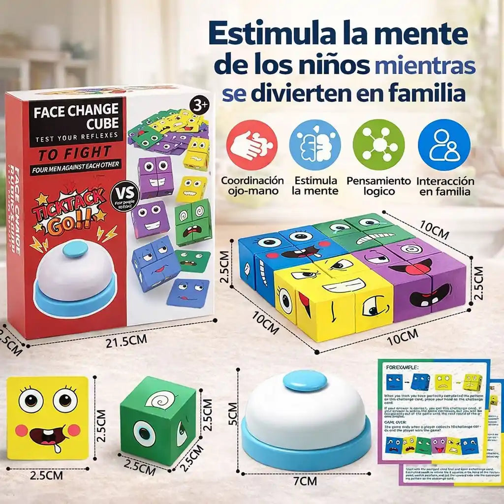 FacePuzzle™ – Cubos de Expresiones | Un juego familiar que estimula la mente