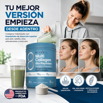 NEOCELL® | Colágeno Hidrolizado 500g para Piel Firme y Cuerpo Fuerte desde Adentro