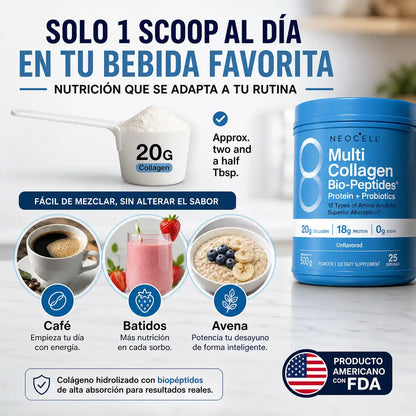 NEOCELL® | Colágeno Hidrolizado 500g para Piel Firme y Cuerpo Fuerte desde Adentro