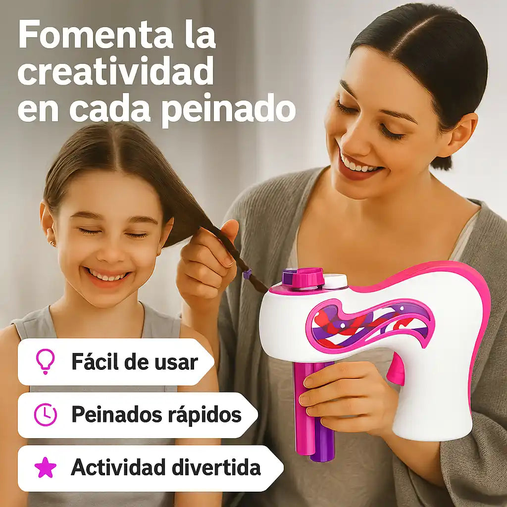 SparkBraid® – Máquina Trenzadora Eléctrica | Peinados Rápidos y Hermosos en Casa