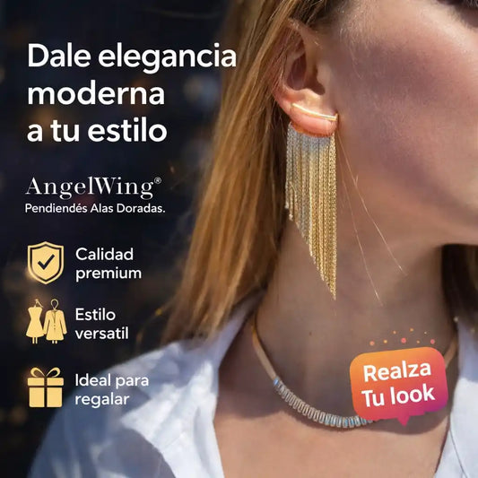 AngelWing® – Pendientes Alas Doradas | Elegancia moderna para realzar tu look