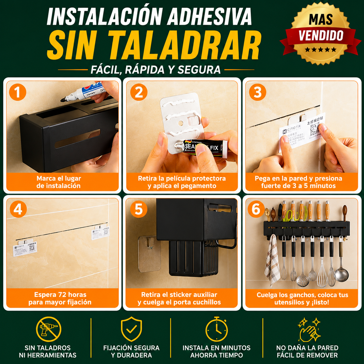 KitchenRack™ | Organizador de Cocina Multifuncional y Más Espacio en Tu Cocina