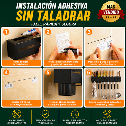KitchenRack™ | Organizador de Cocina Multifuncional y Más Espacio en Tu Cocina