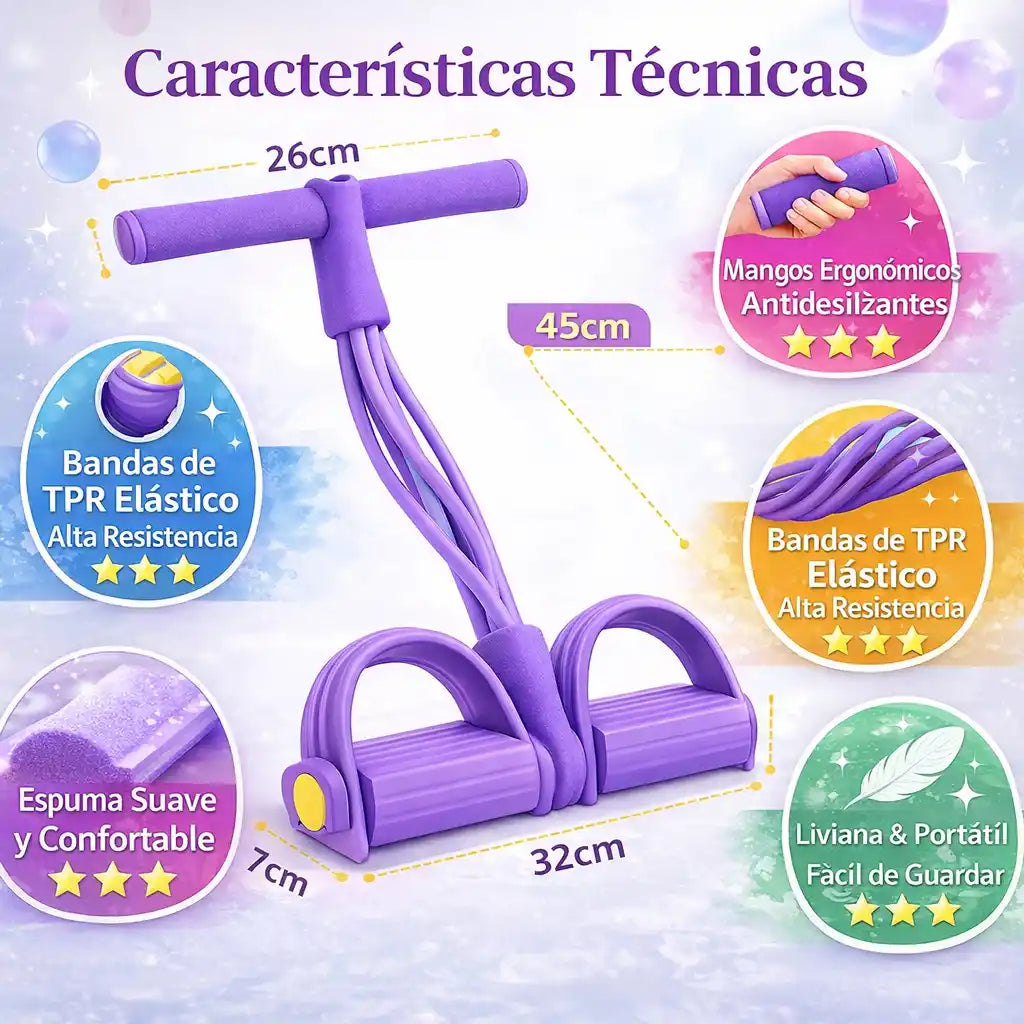 FitBand® – Banda de Resistencia con Pedal en Casa | 2026 tonificada