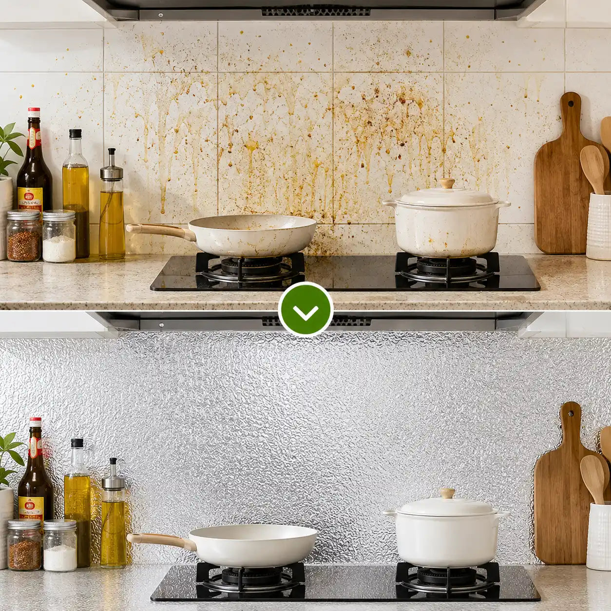 KitchenShield® | Vinilo Adhesivo Antigrasa Para Cocina | Protege y Renueva en Minutos