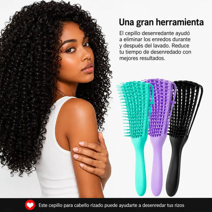 CurlEase® OFERTA 2X1 de Cepillo Desenredante Antifrizz – Define Tus Rizos Sin Jalones