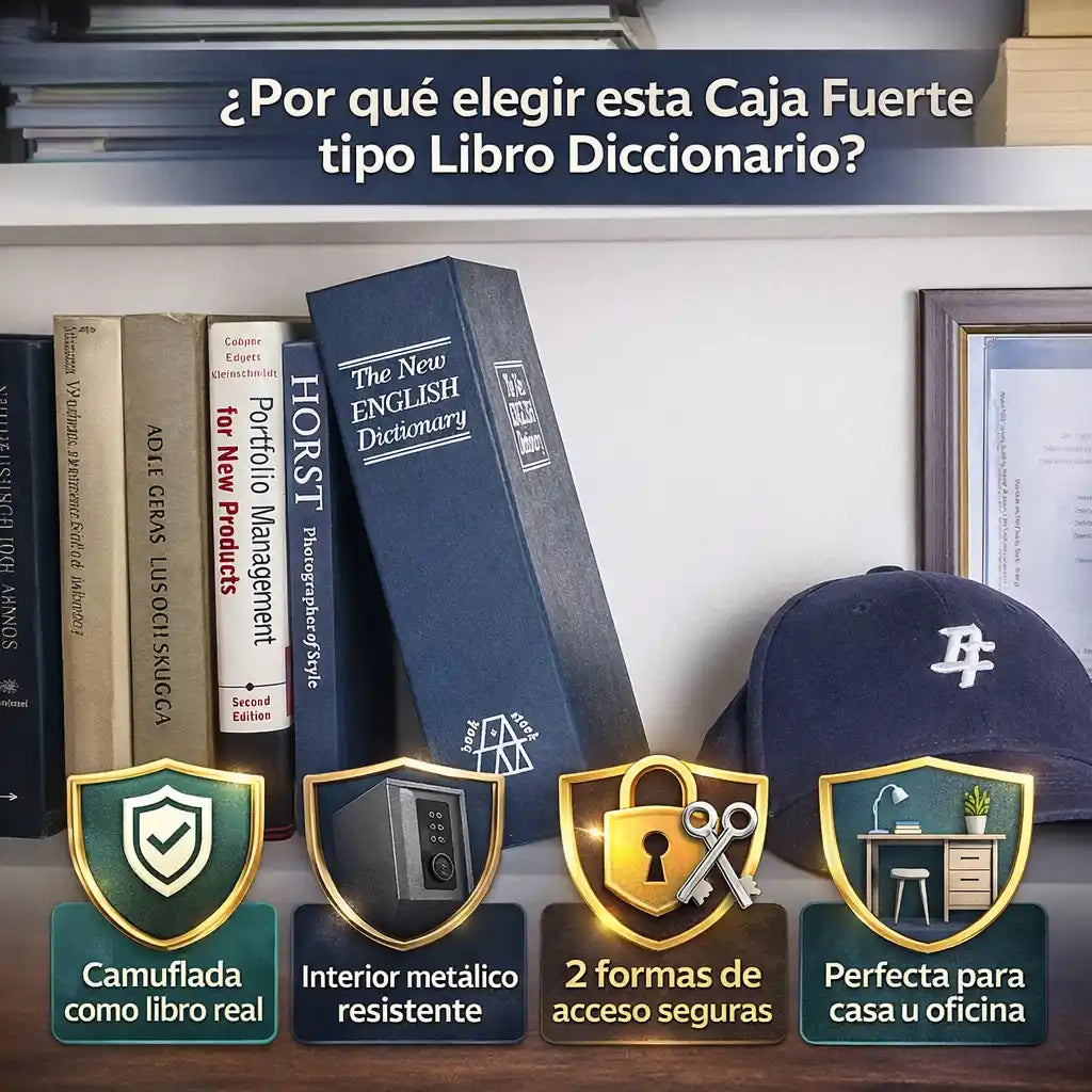 BookSafe® – Caja Fuerte en Forma de Libro Diccionario | Ten seguros tus objetos de valor