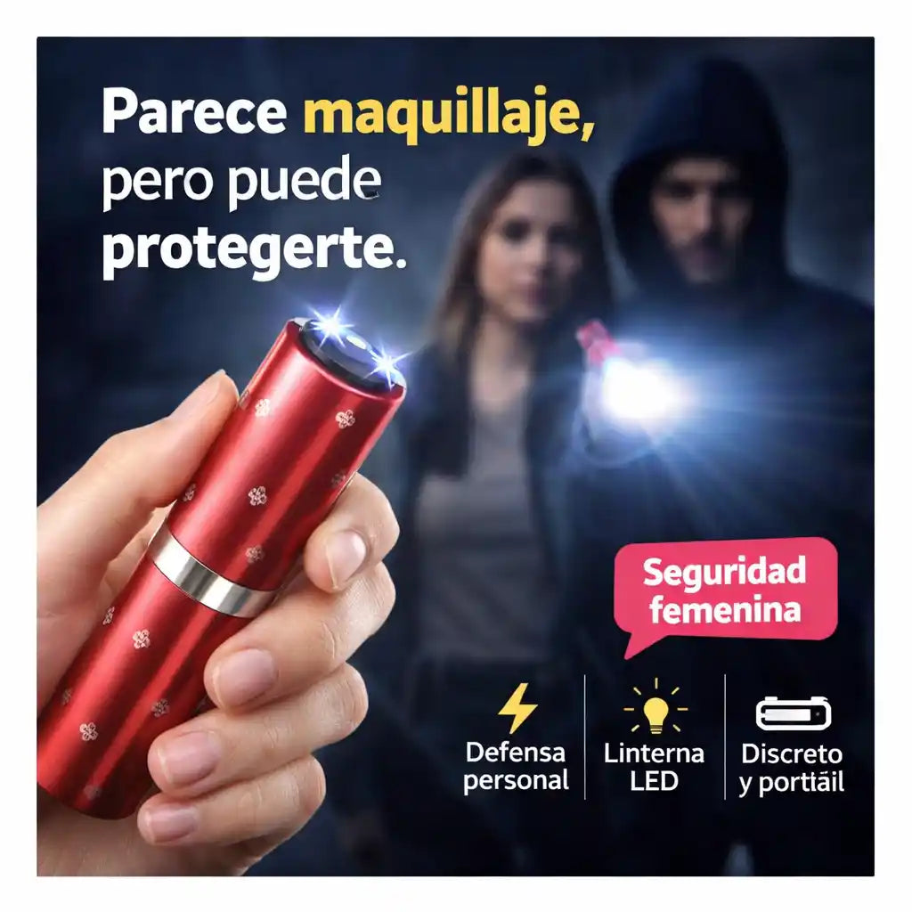 Labial de Seguridad Personal™  — Discreción y tranquilidad cuando sales sola