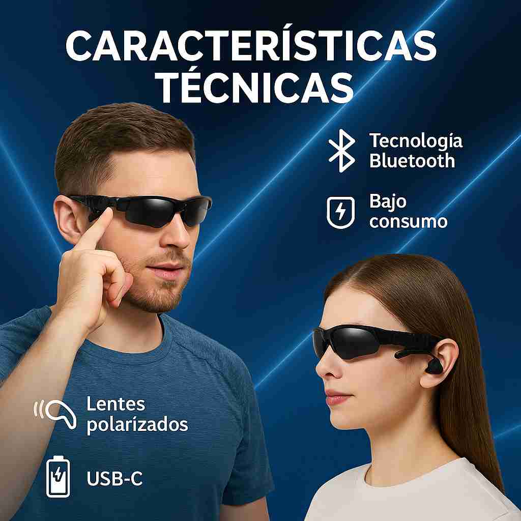 SmartSun® – Gafas Inteligentes con Audio | Música, llamadas y protección UV en un solo accesorio
