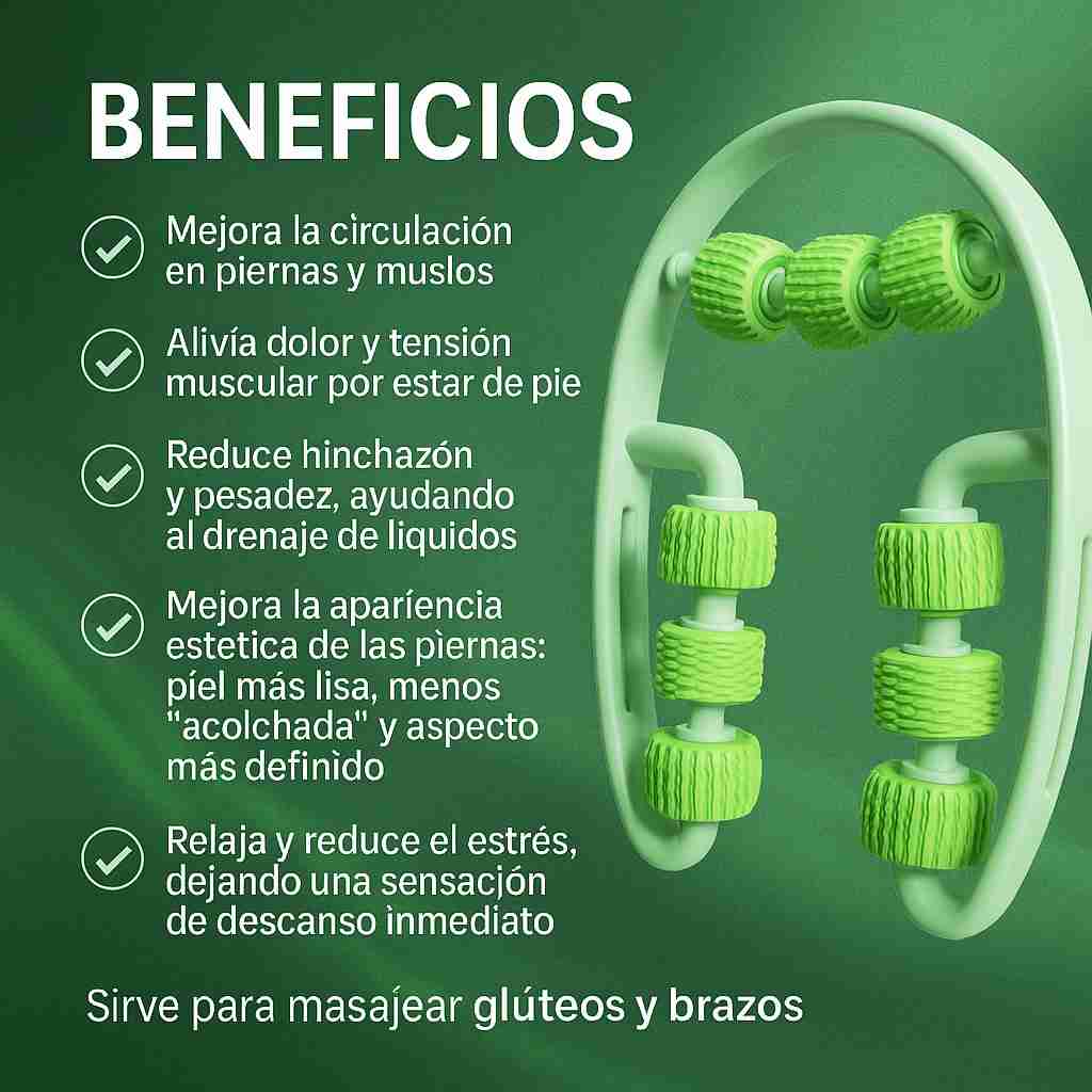 FlexRoll™ – Masajeador Drenante Profesional para Piernas y Cuerpo