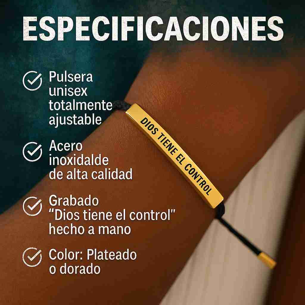 FaithBand® – Pulsera “Dios Tiene el Control” | Tu ancla de fe y fortaleza diaria
