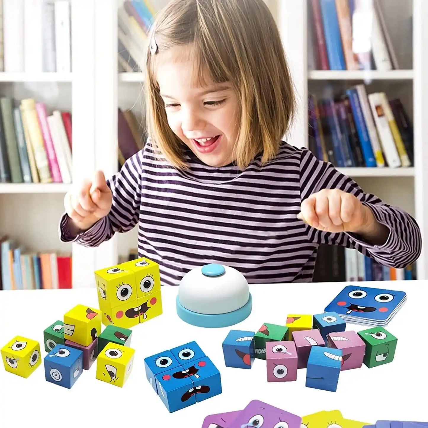 FacePuzzle™ – Cubos de Expresiones | Un juego familiar que estimula la mente