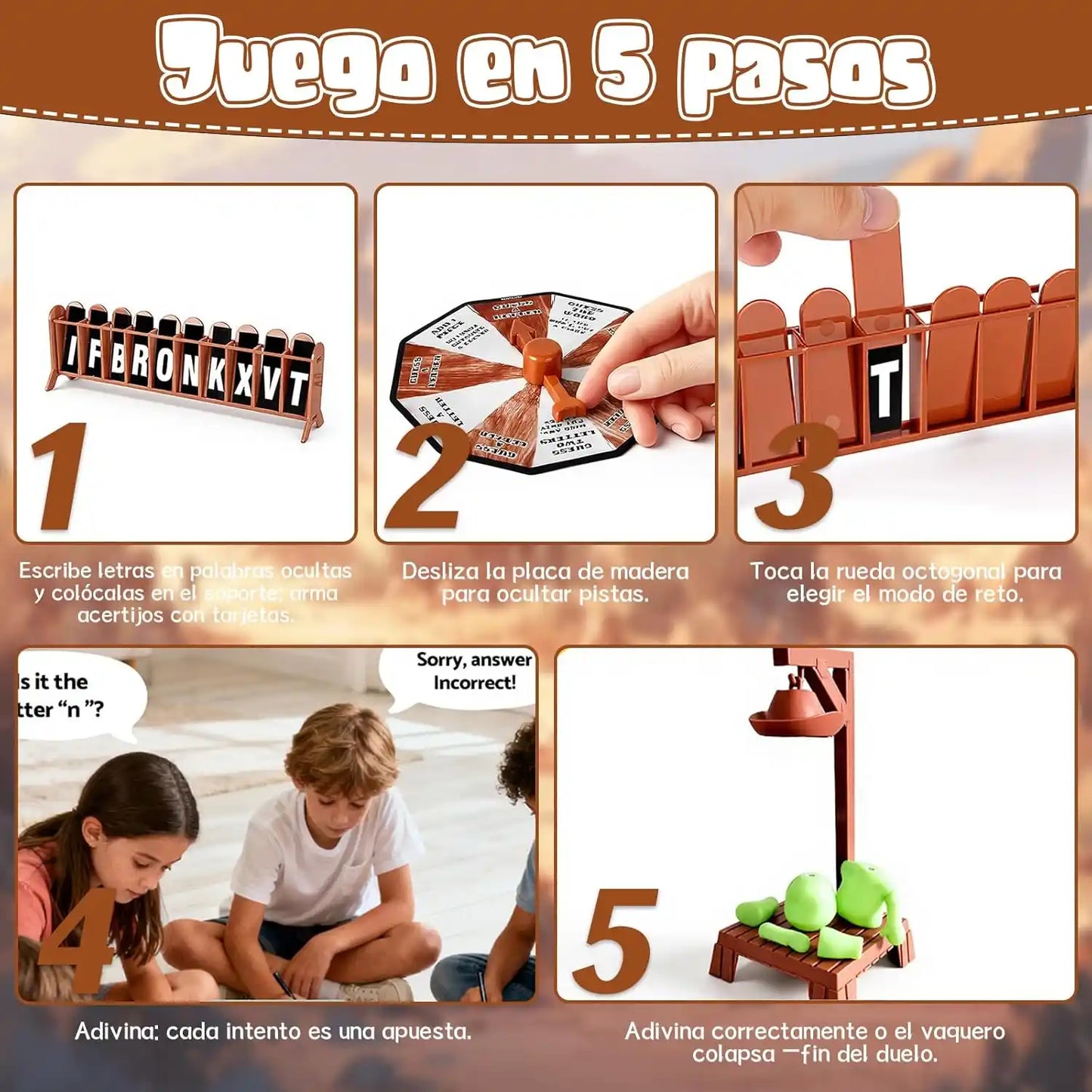 GlowHang® – Juego Ahorcado 3D Fluorecente | Aprende, compite y diviértete