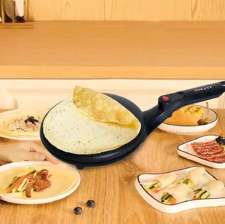 CrepeJoy® Sokany – Máquina para Crepes Eléctrica + 3 Obsequios