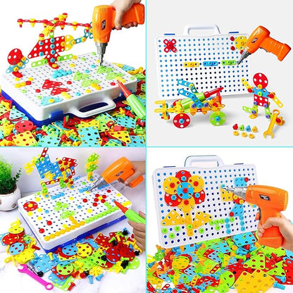 BuildPro® Taladro Didáctico 4 en 1 – El Regalo Perfecto para Aprender Jugando