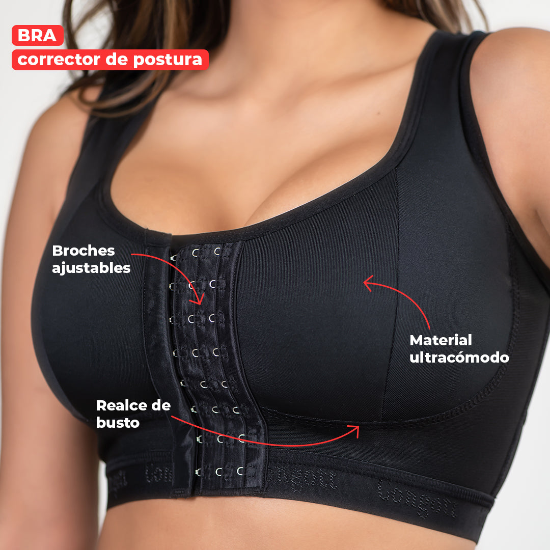 Promo 2x1 | Brasier corrector de postura con realce sin varillas
