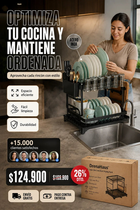 DrenaHaus® | Mantén tu cocina seca y ordenada
