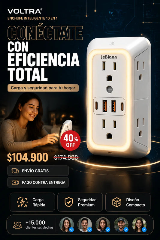VOLTRA® | Enchufe Inteligente 10 en 1