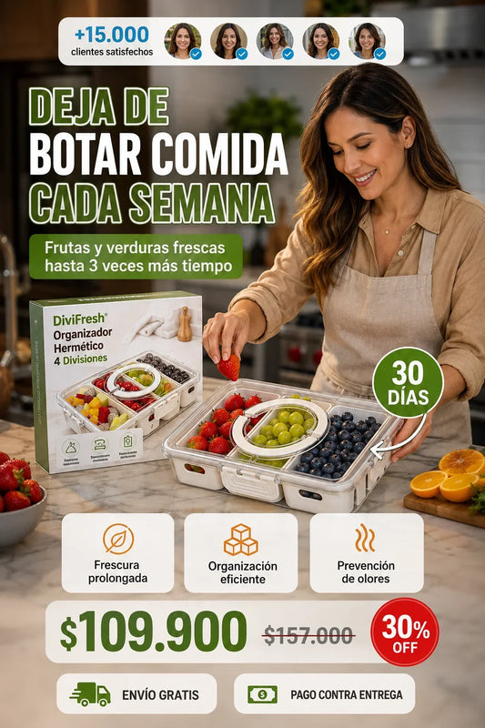 DiviFresh® · Organizador Hermético 4 Divisiones