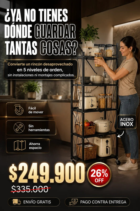 Nivora® | Estante plegable 5 niveles